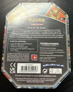 Pokemon TCG Eevee Evolutions Tin Flareon V- FACTORY SEALED NEW - Image 2