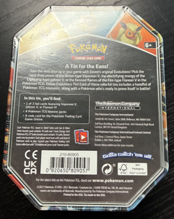 Pokemon TCG Eevee Evolutions Tin Flareon V- FACTORY SEALED NEW - Image 2