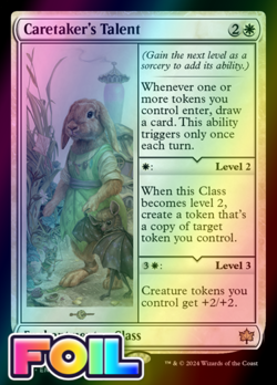 x1 Caretaker's Talent BLB Bloomburrow MTG 6 FOIL RARE M/NM 1x - Image 1