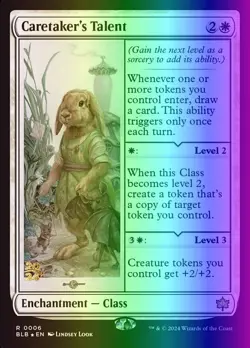 MTG Magic the Gathering Caretaker's Talent (6s/160) Bloomburrow Promos NM FOIL - Image 1