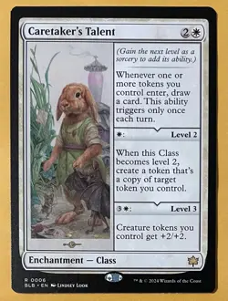 MTG - BLOOMBURROW-Caretaker's Talent RARE Non Foil #6 “PACK FRESH Unplayed” - Image 1