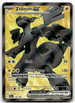 Zekrom ex - 158/086 - Ultra Rare - Black Bolt - Pokemon Card - NM/M - Image 1
