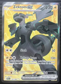 Pokemon TCG Card Zekrom ex 158/086 Black Bolt Ultra Rare Full Art - Image 1