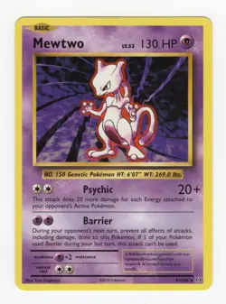 2016 Mewtwo 51/108 XY Evolutions Cracked Ice Holo Rare Pokemon TCG NM-LP - Image 1