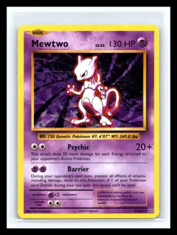 💥 2016 Pokemon XY TCG Mewtwo Evolutions Holo Rare 51/108 Cracked Ice - Image 1