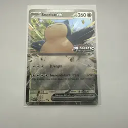Pokemon TCG Snorlax ex 076/131 2025 Prismatic Evolutions Stamped Promo Card - NM - Image 1