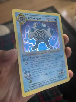 1st Edition Shadowless Poliwrath 13/102 - Base Set Pokemon Card - Image 3
