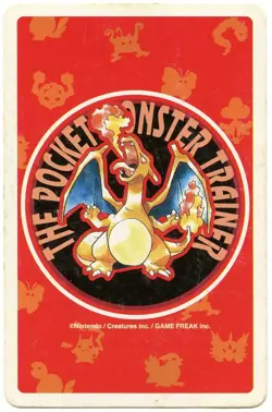 1996 Snorlax 4 of Spades Pokemon Red Charizard Playing Card Japan Original - Image 3