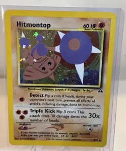 Pokemon TCG Hitmontop Neo Discovery Holo Rare Card 3/75 - Image 1