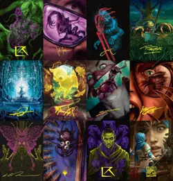 MTG Duskmourn Art Series GOLD-STAMPED SIGNATURE Cards - Image 1