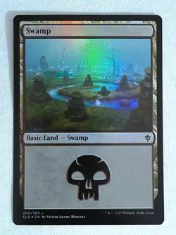 Swamp 258 Throne of Eldraine Foil Magic The Gathering TCG - Image 1