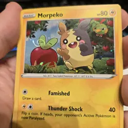 Morpeko Pokemon SWSH031 Black Star Promo with Full HD Swirl - Image 2