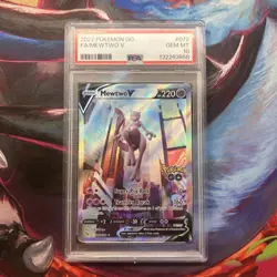 Mewtwo V 072/078 PSA 10 Sword & Shield Pokemon Go Full Art Holo - Image 1