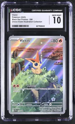 CGC 10 Victini 208 SVP Promo Unova Illustration Collection Pokemon (Read Desc) - Image 1