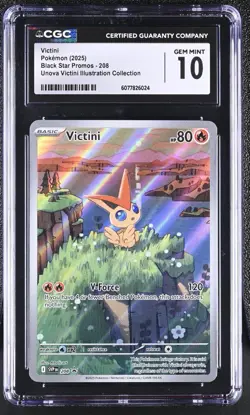CGC 10 Victini 208 SVP Promo Unova Illustration Collection Pokemon (Read Desc) - Image 3