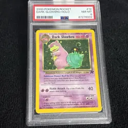 2000 POKEMON ROCKET #12 DARK SLOWBRO-HOLO PSA 8 SWIRL ABOVE TAIL! - Image 1