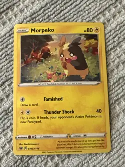 Pokemon Morpeko SWSH031 HD Galaxy Swirl Cosmo Holo Promo NM - Image 1