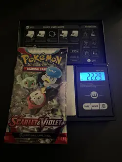 VERY HEAVY 22.29g Scarlet And Violet Base Pokemon TCG Booster Pack - Image 1