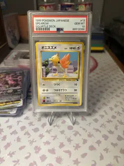 1999 PSA 10 Gem Mint Spearow Squirtle Deck #13 VHS Intro Japanese Pokemon - Image 1