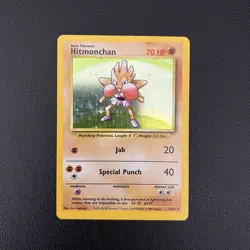 Pokemon TCG Hitmonchan Base Set (Unlimited) 7/102 Holo Rare - MP - Image 1