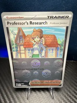 Professor's Research Poke Ball 085/086 Black Bolt Holo NM Pokemon TCG - Image 1