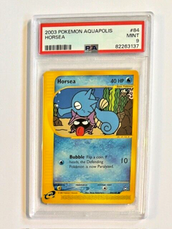 2003 Pokemon Aquapolis #84 Horsea PSA 9 MINT - Image 1