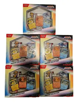 5 X Pokemon Scarlet & Violet 8.5 Prismatic Evolutions Poster Collection LOT - Image 1