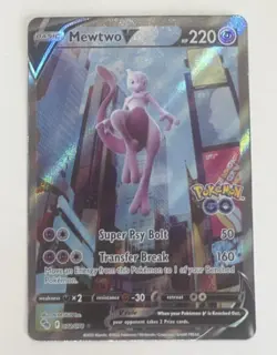Mewtwo V 72/78 Alternate Full Art Pokemon TCG Pokemon Go 072/078 NM - Image 1
