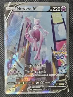 Mewtwo V 72/78 Alternate Full Art Pokemon TCG Pokemon Go 072/078 NM - Image 1