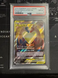 Pokemon Latias & Latios GX Alternate Full Art Holo Card 170/181 Sm-Team Up PSA 8 - Image 1