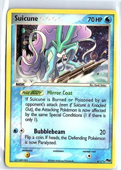 Pokemon TCG Suicune #4/17 Pop Series 2 Promos Holo Rare 2006 NM - Image 1