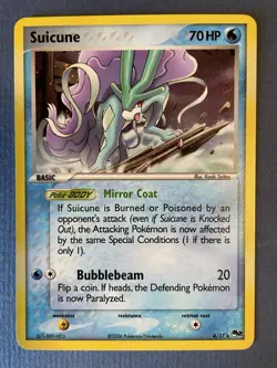 VTG Pokemon TCG - Suicune - 4/17 - Pop Series 2 - Holo Rare Card - 2006 - NM/LP - Image 1