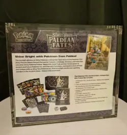 Pokemon TCG 1x Paldean Fates Elite Trainer Box Factory Sealed ETB With Acrylic - Image 4