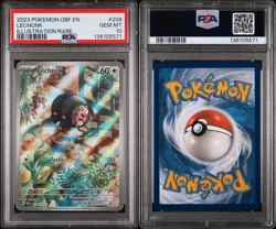 2023 POKEMON OBF EN-OBSIDIAN FLAMES ILLUSTRATION RARE #209 LECHONK PSA 10 - Image 3