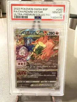 PSA 10 2022 POKEMON SWSH BSP FA/CHARIZARD VSTAR #262 ULTRA-PREMIUM COLLECTION - Image 1