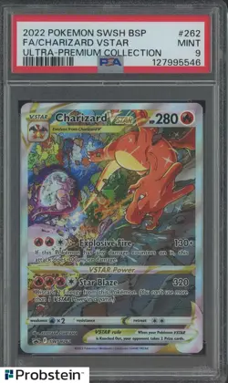 2022 Pokemon SWSH BSP Ultra Premium Collection #262 Charizard Vstar FA PSA 9 - Image 1