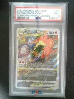 2022 POKEMON SWSH BSP FA/CHARIZARD V STAR ULTRA-PREMIUM COLLECTION#262 PSA 9 - Image 1