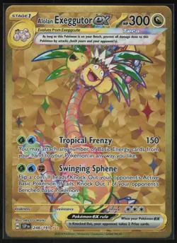 Pokemon Alolan Exeggutor ex - Hyper Rare Holo SV08: Surging Sparks 248/191 NM - Image 1
