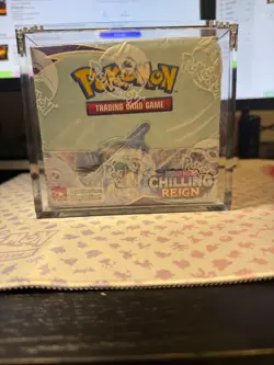 Pokemon Chilling Reign Factory Sealed Booster Box With Acrylic Case - Image 1