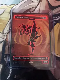 MTG - Fire Lord Zuko (Borderless) (Neon Ink Foil) - Avatar: The Last Airbender - Image 1