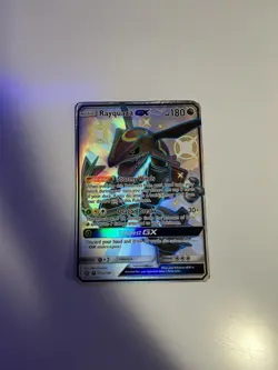2019 Pokemon TCG 177a/168 Rayquaza GX JUMBO Card Holo - Image 1
