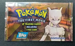Pokemon The First Movie Trading Card Pack OPENED 1999 Mewtwo Topps Blue Logo MP - Image 2