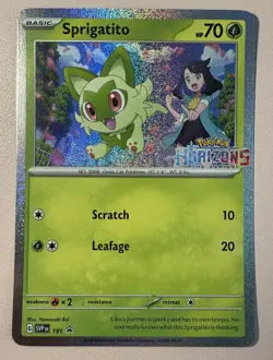 POKEMON TCG Sprigatito 191 Sv: Scarlet & Violet Promo Cards Holo - Image 1