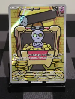 Pokemon TCG Gimmighoul 198/182 Sv04: Paradox Rift Holo Illustration Rare Mint/NM - Image 1