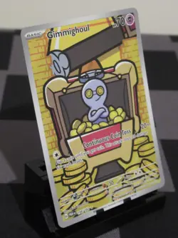 Pokemon TCG Gimmighoul 198/182 Sv04: Paradox Rift Holo Illustration Rare Mint/NM - Image 2
