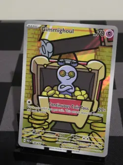 Pokemon TCG Gimmighoul 198/182 Sv04: Paradox Rift Holo Illustration Rare Mint/NM - Image 3