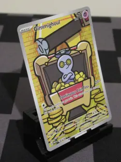 Pokemon TCG Gimmighoul 198/182 Sv04: Paradox Rift Holo Illustration Rare Mint/NM - Image 4