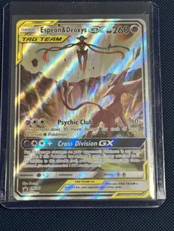 Espeon & Deoxys GX - SM240 - Pokemon Sun & Moon Promo Ultra Rare Card NM - Image 1