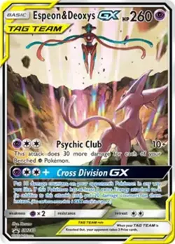 Espeon & Deoxys GX - SM240 - Pokemon Sun & Moon Promo Ultra Rare Card NM - Image 1