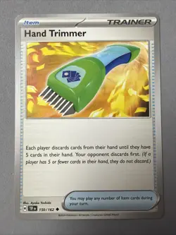 Pokemon TCG * SV Temporal Force * 150/162 Hand Trimmer Uncommon * FRESH PK - Image 1